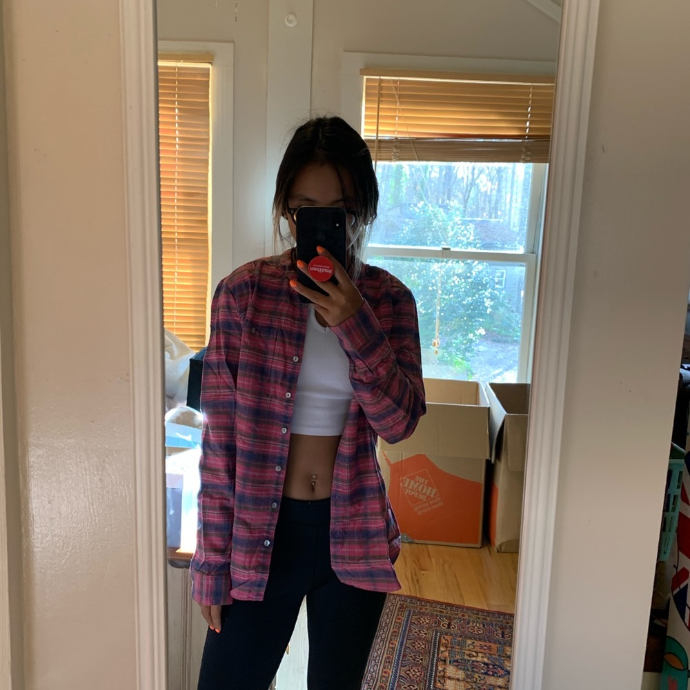 L.L. Bean Women Small Button Down Flannel